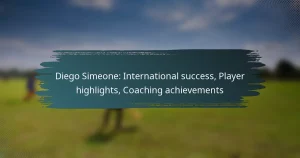 Diego Simeone: International success, Player highlights, Coaching achievements
