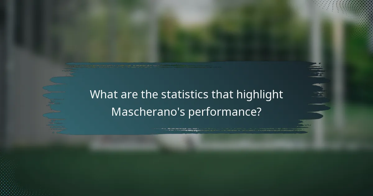 What are the statistics that highlight Mascherano's performance?
